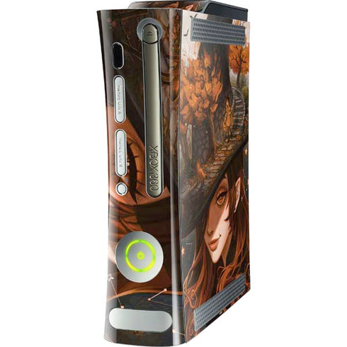 Halloween Pumpkin Witch with Fox by Ivy Dolamore Xbox 360 (Includes HDD) Skin